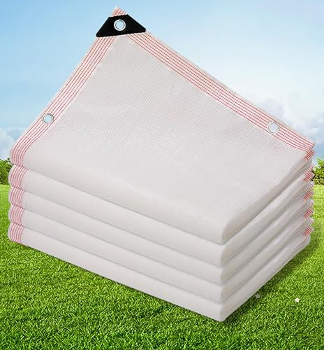 SGSKEIEY Voile Ombrage,HDPE Toile D'ombrage Ombrage Pergola Serre Jardin Grangé Voile d Ombrage pour Patio Terrasse Extérieur avec Oeillets et Cordons (3x3m,Shading 75%)