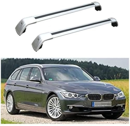 JUNYEW Dachgepäckträger Dachträger für BMW 3 Series F31 Station Wagon 2011 2012 2013 2014 2015-2019 -Aluminium (2 Stücke) Integrierte Dachreling Tragkraft 75 Kg Vormontiert Inklusive Schloss,O