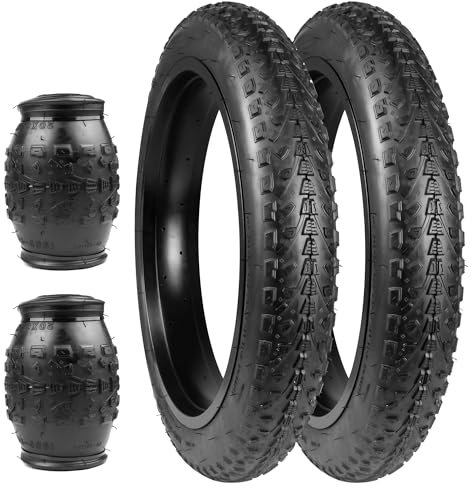 MEGHNA 2-Pack 20x 3.0 Electric Bike Tyres 20Fat Bike Tyres Foldable Tyre for E-Bike/Snow Bike/MTB