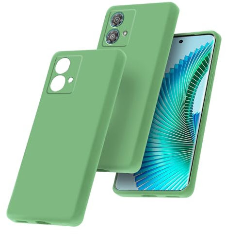 BEEJTUNY Custodia Silicone per Motorola Edge 40 Neo, Cover Silicone Liquido Protettiva, Anti Impronte, Anti Sbiadimento, Silicone Custodia Inodore. Verde Menta