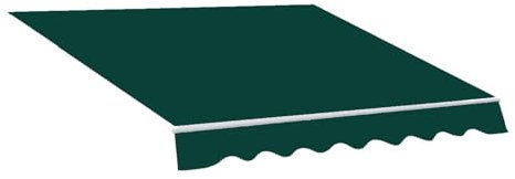 Ersatzstoff für Terrassenmarkise, Sonnenschutz, Querbehang, 3,5 x 2,5 m, Grün