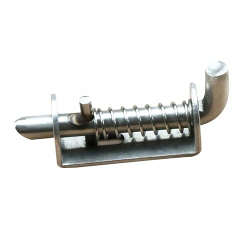 Levemolo Heavy Duty Stainless Steel Spring Bolt Lock for Animal Cage Secure Latching Mechanism for Pet Cage Doors for Home Use
