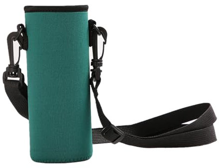 Water Bottle Sleeve Insulator 1500ml Glass Bottle Cover Holder Carrier 32oz with Shoulder Strap Insulated Warm Hands Outdoor (Green)