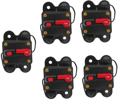 ULTECHNOVO 5pièces Disjoncteur Auto Surcharge Électrique Compact Et Étanche Pour Systèmes Audio De Voiture Et Bateau
