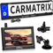 CARMATRIX Funk Auto KFZ Rückfahrkamera kabellos Nummernschild 4,3 Monitor Rückfahrsystem mit IR Nachtsicht im Kennzeichenhalter Digital zum Nachrüsten, wasserdicht Einparkhilfe ohne Solar (Kabel 1)