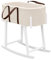 Mlumo Moseskorb Baby mit Gestell – Set aus Babykorb (77 x 38 x 26 cm) und Holzständer (72 x 37,5 x 65 cm) mit Matratze, sicherer und eleganter Baby Basket mit Schaukel