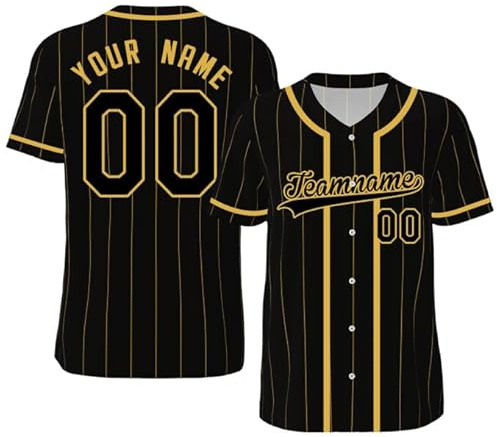 Benutzerdefinierte Baseball Trikots Shirt, Personalisierte Button-Down Baseball-Shirts, Individuelle Baseball-Shirts für MäNner, Frauen, Jugendliche, Druck-Namennummern Baseball Jersey Shirt
