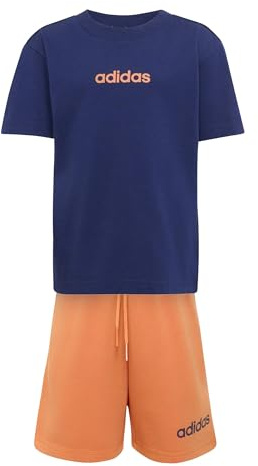 adidas Unisex Kinder Essentials Linear Logo T-shirt Set Jogginganzug