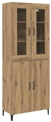 vidaXL Highboard A Versatile Home Furniture - Perfect for the Living Room with Modern Rectangular Shelves and Shelving Functionality - A Great Choice for Organizing and Decorating!