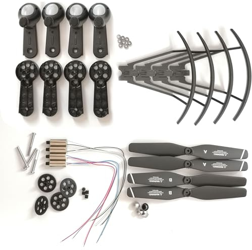 ZCDYGHU Für SP500 für RC Drone Schutz Abdeckung Propeller Blades Getriebe Protector Quadcopter Motor Motoren Arm Teile Kit(Red)