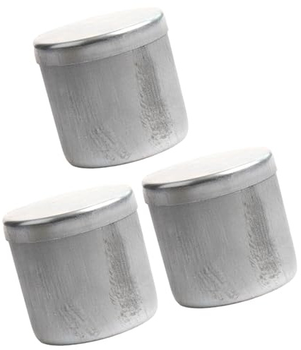 Hangsu 3 x Aluminium-Bodentestgläser, auslaufsicher, Probenbehälter für Labor, geotechnische Analyse und Lagerung, leichtes Aluminium-Bodentest-Tablett
