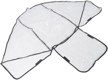 Regenschutz für Doppelkinderwagen mit Pvc, Transparent, Universell | Vorder und Rücksitze, Wettergeschützt, Einfach Montierbar und Abnehmbar, Passgenau für Zwillingswagen