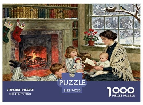 Evening Book Club Wooden Jigsaw Puzzle Waterproof 1000 Piece Puzzles for Adults Gifts Impossible Challenging Games