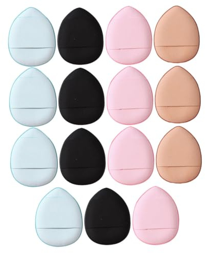 DECHOUS 15 Stück Finger Puderquaste Mini Weiche Tragbare Make up Schwämmchen für Foundation und Blending Nass und Trocken Einsetzbar für Präzises Nahtloses Auftragen bei Damen und Mädchen