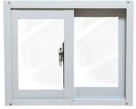 Ventana abatible de aluminio de 50 x 60 cm deslizante con pantallas, resistente al viento y al ruido, ideal para garajes, baños, cobertizos, gallineros, casas móviles