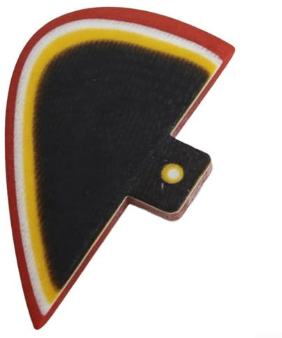 Hasaller Aileron de planche de surf en fibre de verre noir FCS1 avec quille centrale pour la vitesse et le contrôle, gouvernail de 9,5 cm, léger