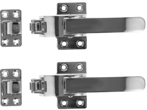 IDEANATEGRATE 2 Sets Universal Metal Walk-in Cooler Door Handles Springloaded Fridge Latch, Enhanced Durability Freezer Door Locks for Restaurant and Food Service Use