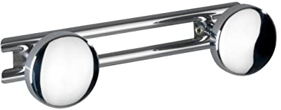 WENKO Réglette de Crochets Basic avec 2 Crochets Acier INOX - Acier Inoxydable, 24.5 x 6.5 x 6.5 cm, Brillant