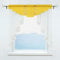 ESLIR Scheibengardine mit Tunnelzug Kleinfenster Gardinen Küche Bistrogardinen Transparent Stores Fenstergardine Voile Gelb BxH 120x125cm 1 Stück