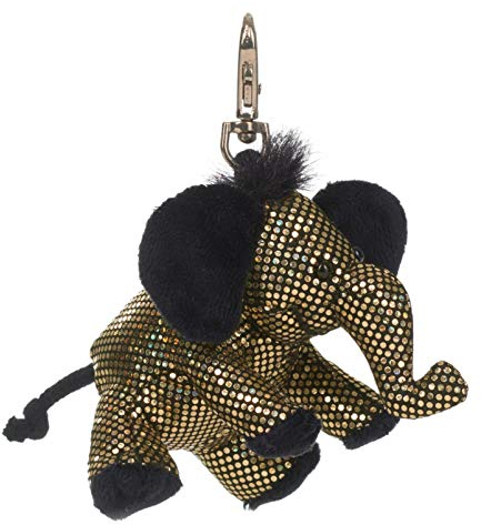 2703 Plüsch Schlüsselanhänger Glitz und Glamour Elefant gold