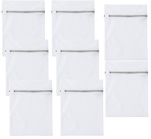 Lot de 8 sacs à linge en maille avec fermeture éclair de 40,6 x 30,5 cm pour machine à laver, sacs à linge de voyage pour chaussettes, sous-vêtements, soutien-gorge et lingerie
