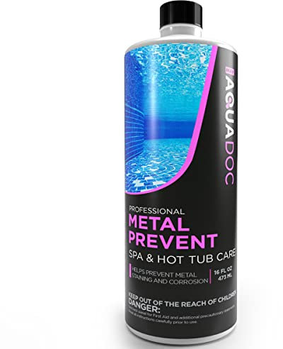 Spa Metal Control and Stain Protector to Protect Hot Tub Surfaces 16oz - Metal Gone Hot Tub Chemicals Made in The USA - AquaDoc