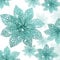 24 Stücke Glitzer Weihnachtsstern Weihnachtsbaum Ornament Weihnachten Blumen Dekor Ornament, 3/4/6 Zoll (Blau-Grün)