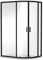 nuie SQU108BP Rene Modern Bathroom Reversible 6mm Toughened Safety Glass Offset Quadrant Shower Enclosure, 1000mm x 800mm, Satin Black