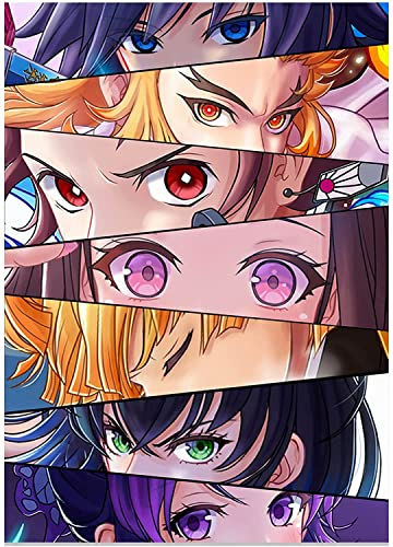 SXSJEIOU DIY Anime Diamond Painting Kits für Erwachsene, Demon Slayer 5D Diamant Kunst Kit Full Drill Rund für Handwerk Wanddekoration (30,5 x 40,6 cm)