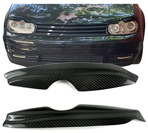 Auto Scheinwerferblenden Kohlefaser Scheinwerfer Augenbrauen Für Golf 4 MK4 IV 1999-2004 Augenlider Trim Abdeckung Dekoration Aufkleber Auto Zubehör
