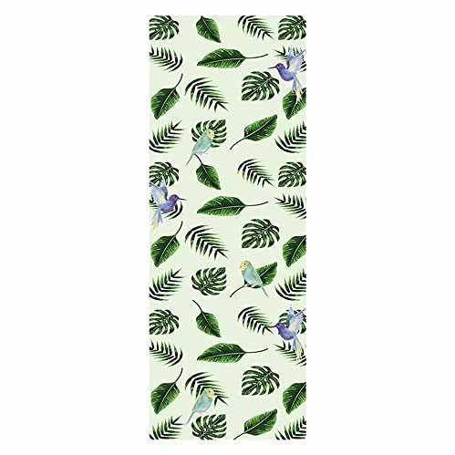FANSU Tragbare Reise-Yogamatte 1,0mm Dick Faltbare Gymnastikmatte, Weich Leicht Übungen Trainingsmatte für Yoga, Pilates, Bikram, Stretching, Training und Bewegung (183x68cm,Schildkrötenblatt)