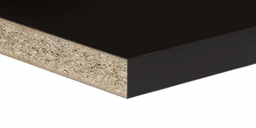 ITALFROM TOP CUCINA LAMINATO SQUADRATO FENIX VARIE MISURE E COLORI (38x2040x600mm, Nero fenix)
