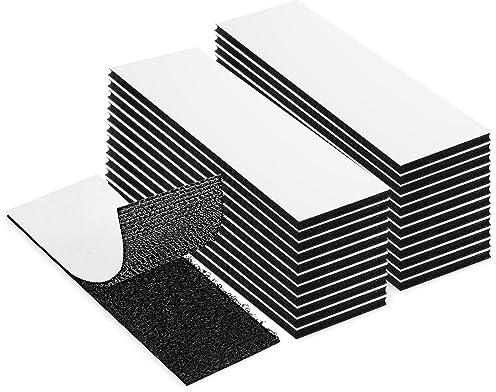 EOTW Klettband Selbstklebend Extra Stark, Doppelseitiges Klettverschluss Selbstklebend Schwarz für Wände/Boden/Tür/Gläser/Metalle