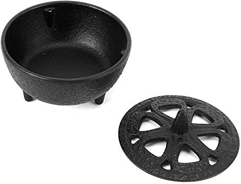 TOPINCN Incense Aromatherapy Burner Decoration Lotus Home Lotusshaped Cast Iron Incense Burner Holder for Fragrance