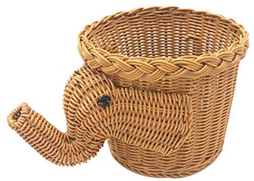 Guindxan Handgefertigter Bambus-Elefanten-Picknickkorb für Lebensmittel, Brot, Camping, Picknickkorb, Bambus-Obst-Aufbewahrungskorb