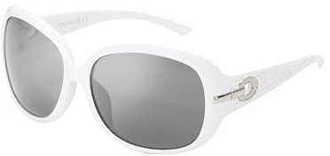 Komonee White Designer Womens Overized Polarized Sunglasses Set With Luxury Folding Case and Cleaning Cloth Vintage Celebrity Style Retro Large Frame Sun Shades UV400