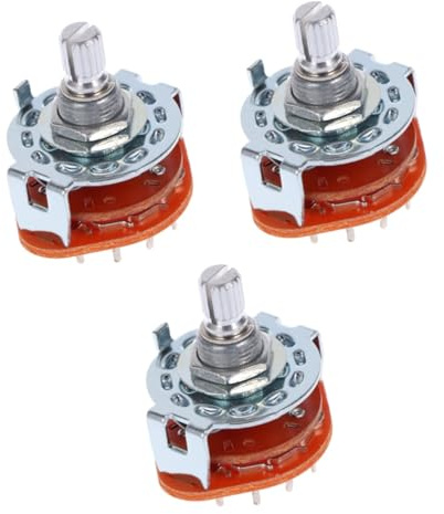 Supvox 3stücke Guitar Rotary Schalter Pole Position Robuster Potentiometer Für Elektrische Gitarren Einfache Installation Nutzung Hochwertiges Zubehör Für Musiker Einsetzbar