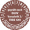 Dreifke® Aufkleber I Prüfplakette DGUV Vorschrift 3/TRBS 1201, 25-30, braun, Dokufolie, Ø30mm, 18 Stück