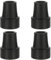 Rohrspitze 19 MM 4-Pack Krücken Gummi Gehstock Gummipuffer Anti-Rutsch Gummi Ersatz Cane Tip Kautschuk Und Kohlenstoff Schwarz Gemischte Rutschfest Stabil Fußpad Falten Cane Crutch Zubehör（Schwarz）
