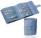 KASESSS Little Book of Earrings, Travel Jewellery Roll PU Leather, Portable Earring Book, Foldable Travel Jewellery Organiser, Jewellery Travel Pouch for Necklaces, Bracelets, Earring Storage, Blue