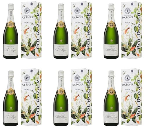 Pol Roger Brut Reserve NV Champagne 75cl Gift Boxed 6 x 75cl (Pack of 6) | 12.5% ABV