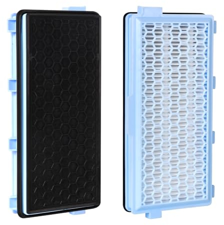 Jegehoyo Lot de 2 filtres HEPA pour Miele AirClean SF-HA 50, S8340 pour Miele Compact C1 C2, pour Complete C2 C3 Cat/Dog PowerLine S4000 S5000 S6000 S8000 aspirateur