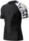 HUGE SPORTS Herren Kurzarm Skins Rash Guard Shirt Sonnenschutz Rashguard Schwimmshirt Schnell Trocknend Badeshirts (Tarnfarbe Schwarz, L)