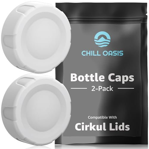 Chill Oasis Cap for Cirkul Lid | 2-Pack | BPA Free Top Keep Dust Out Of Your Water Bottle | Leakproof Design