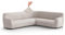 PAULATO - Sofabezug Ecksofa-Husse aus der Kollektion Venezia Mikrofaser, kratzfestes und maschinenwaschbares Gewebe, WavyTech-Technologie, Made in Italy - Venezia Natürlich