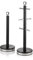 Swan SWKA18537BLK Serenity Towel Pole and Mug Tree Set with Smooth Matt Finish, Stainless Steel Accents and Non-Slip Bases, Black