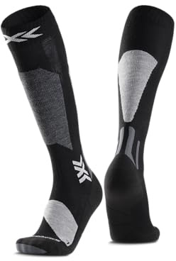 X-Socks Ski Discover OTC – Hochleistungs-Skisocken für Komfort & Unterstützung – O-Ring-Bandage für Stabilität – Ideal für Ski, Snowboard & Wintersport - Deep Purple/Hell Sand, 45-47