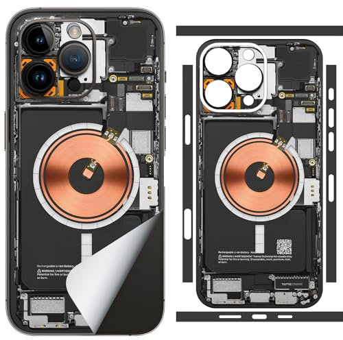 SUKIDIOVQ for iPhone 16 Pro Skin Wrap Phone Sticker Dismantling Drawing Vinyl Decal Glass Protector Film Protective for Back Side Borders Camera Frame Not Phone Case
