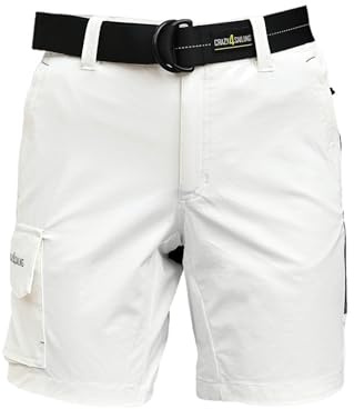 crazy4sailing Unisex Deckshorts Segelhose Shorts kurz wasserabweisend, Farbe:weiß, Größe:M