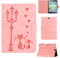 Rosbtib Custodia per Samsung Galaxy Tab S2 9.7 Pollici 2015 SM-T810/T815 Custodia protettiva in ecopelle con supporto, stampa di una coppia di gatti sotto il lampione, per Galaxy Tab S2 9.7, Rosa